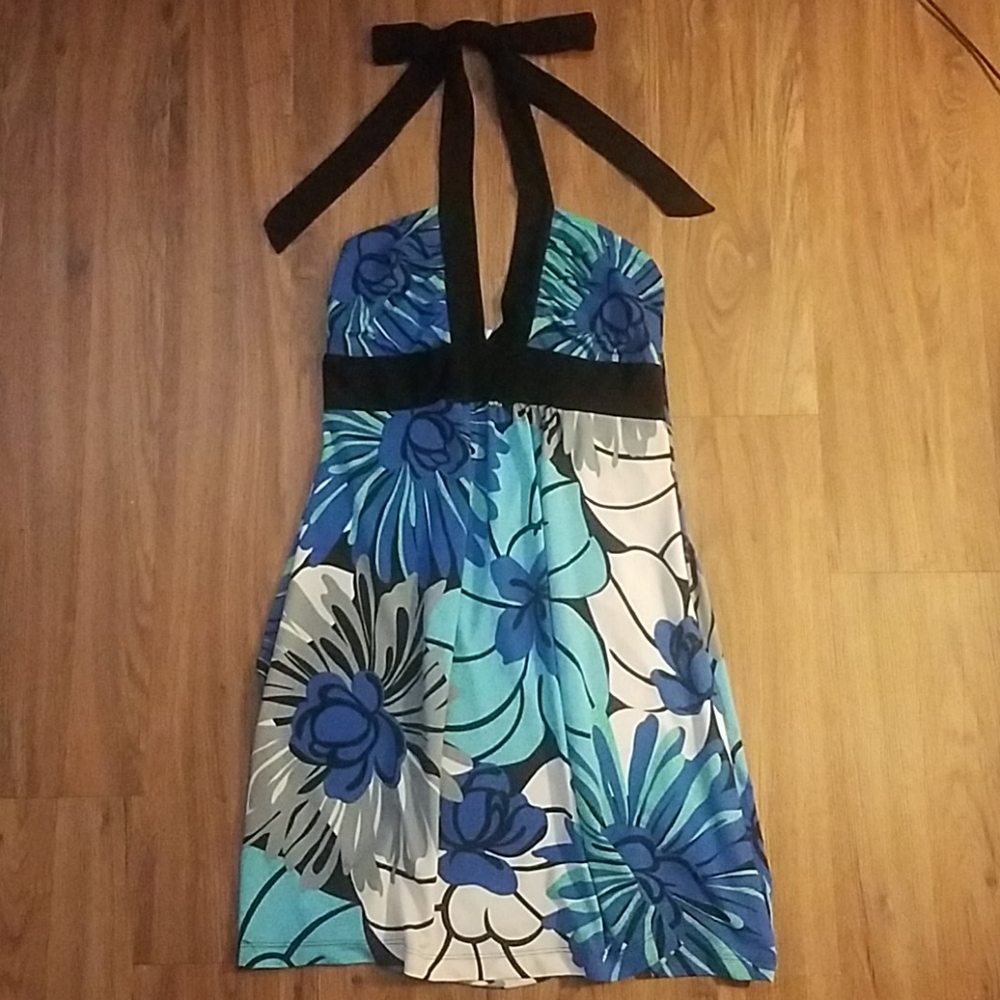 Blue/white Halter dress
